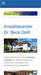 Mobile Screenshot of anwaltskanzlei-dr-beck.de